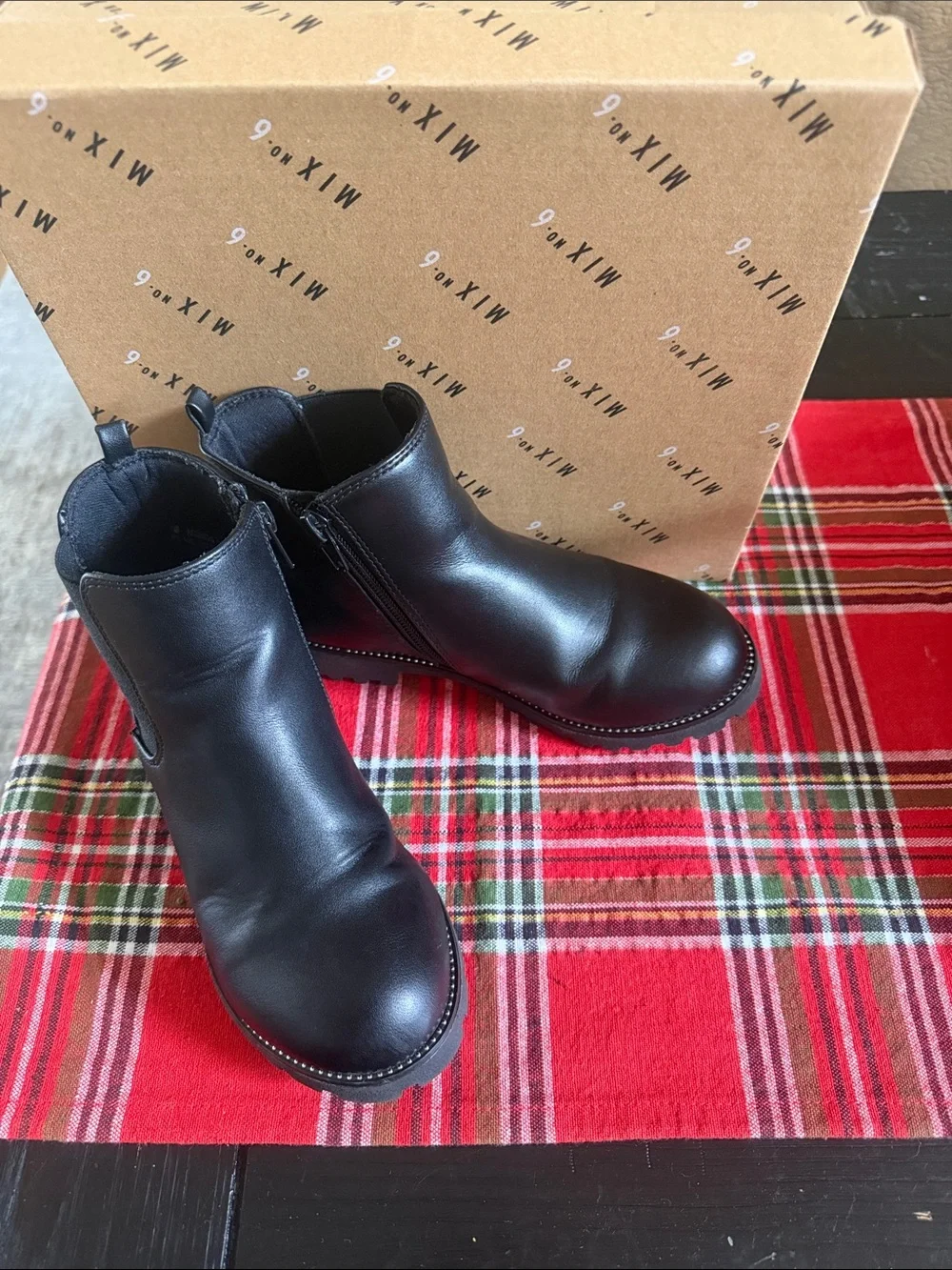 Mix No. 6 Black Kids Chelsea Zip Boot
